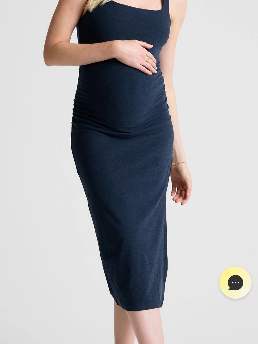 Spacedye icon maternity dress Beyond the bump nocturnal navy